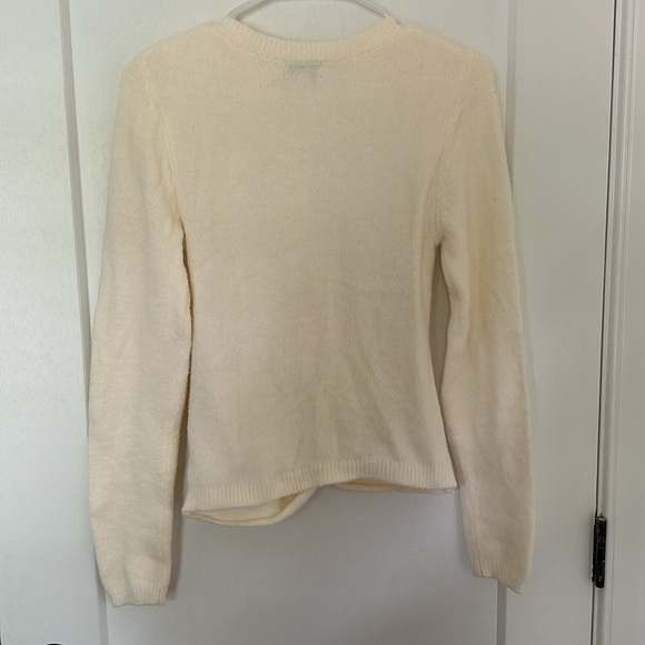 NWT The Drop cream fuzzy soft sweater with twist detail! - Picture 4 of 4